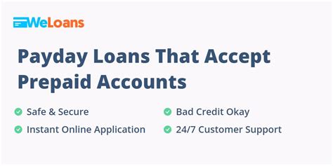 Loans That Accept Prepaid Cards